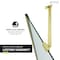 Anzzi 33.3 in. x 72 in. H Hinged Frameless Shower Door in Brushed Gold w/ Tsunami Guard Tempered Glass SD-AZ14-01BG - alternate 7